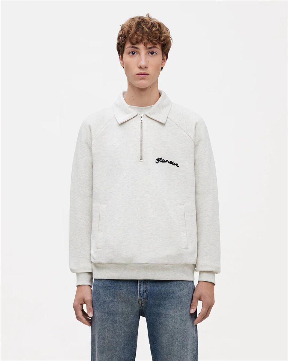 Signature raglan half zip-FLÂNEUR-Verso