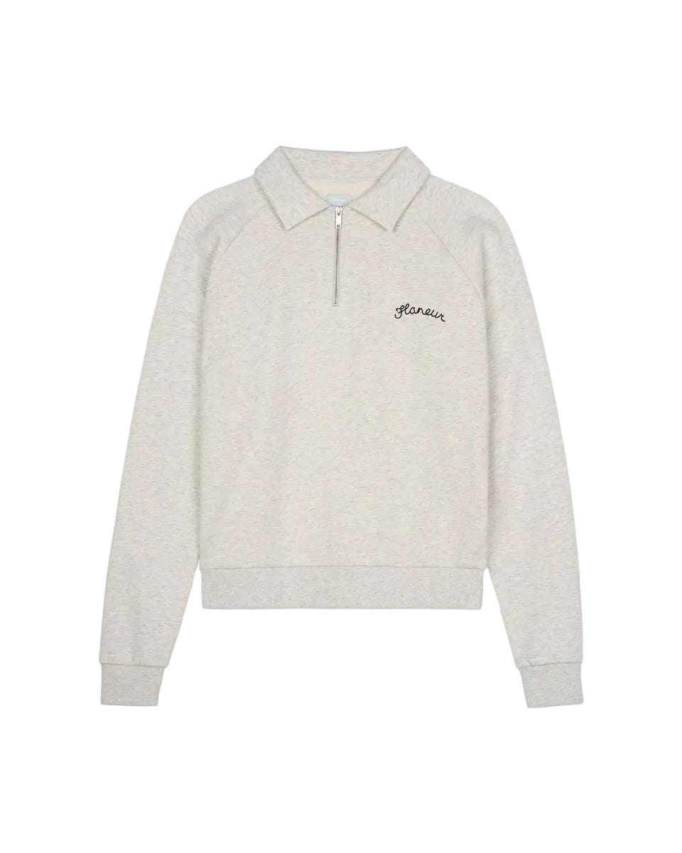 Signature raglan half zip-FLÂNEUR-Verso