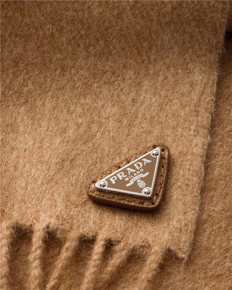 Silk and cashmere scarf-PRADA-Verso
