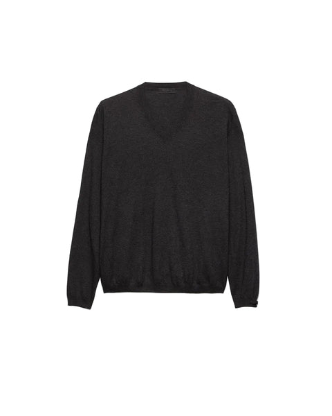 Silk and Cashmere V-neck Sweater