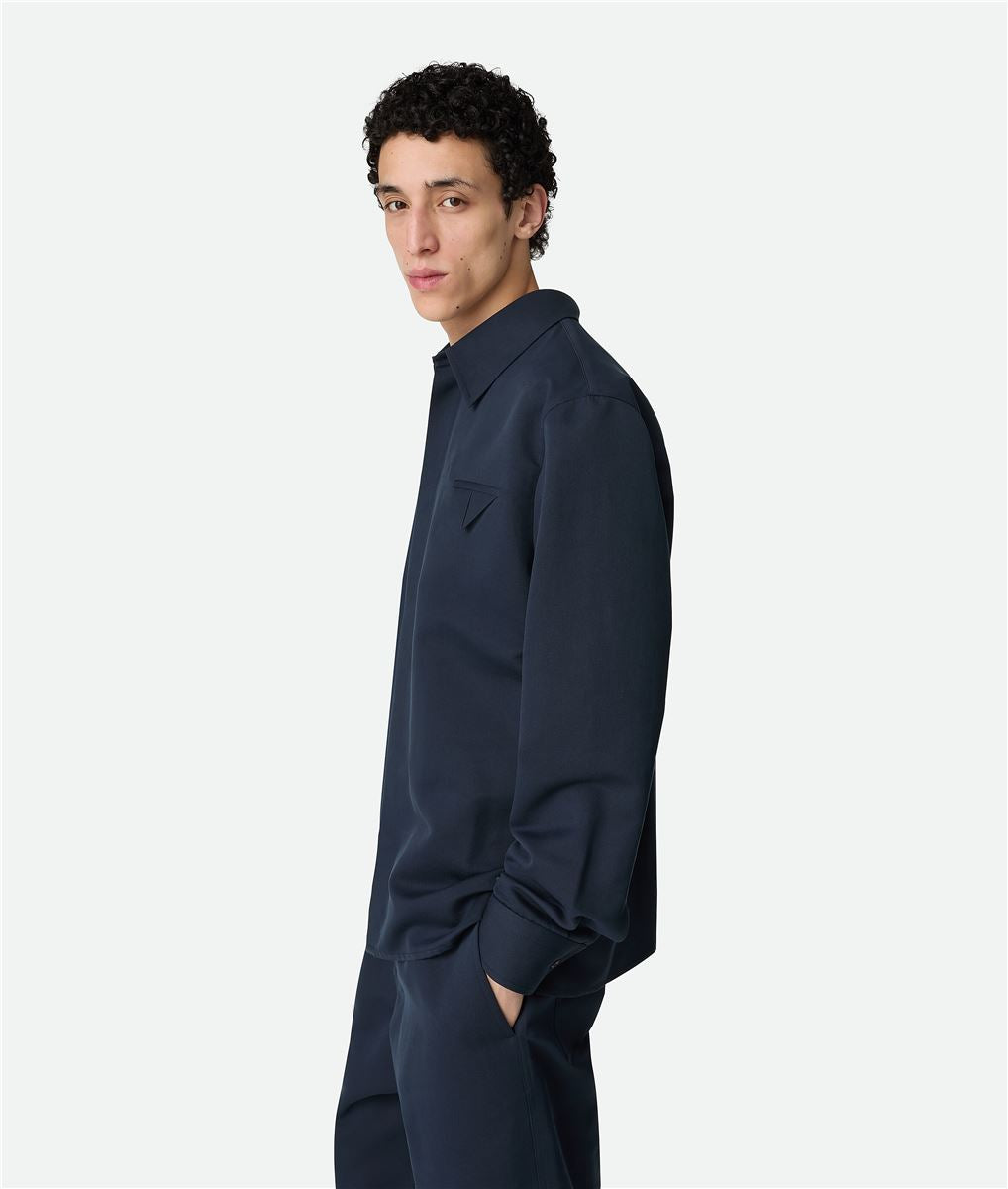 silk and cotton twill shirt-BOTTEGA VENETA-Verso