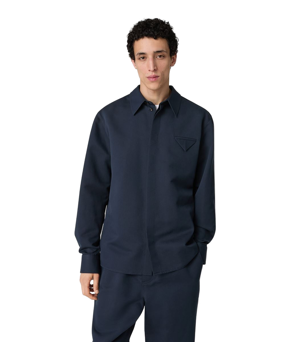 silk and cotton twill shirt-BOTTEGA VENETA-Verso