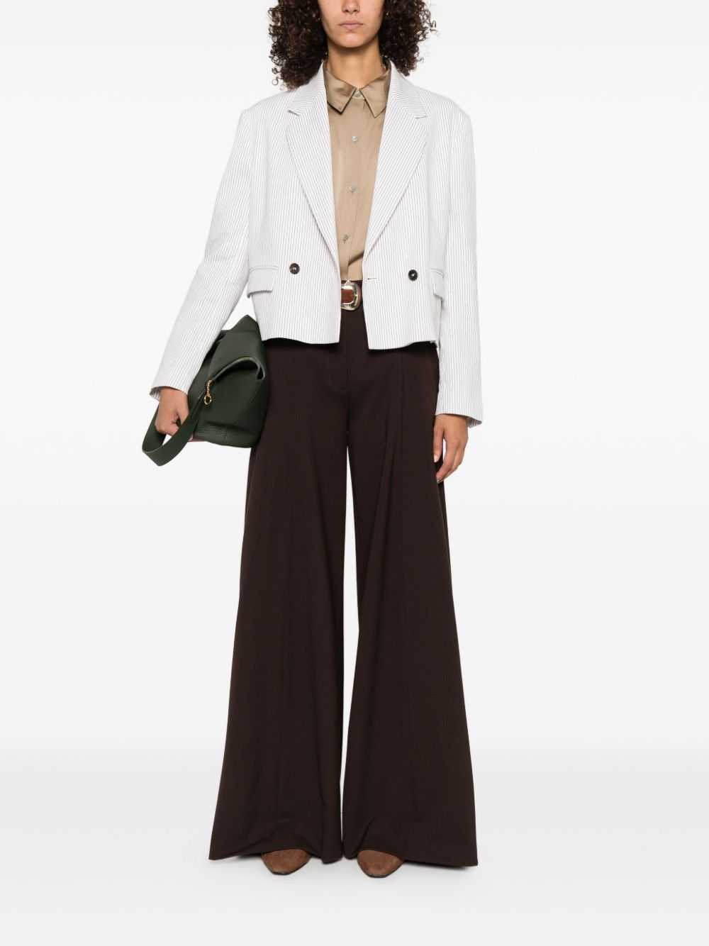 Silk-blend Slim button-front Blouse-VINCE-Verso