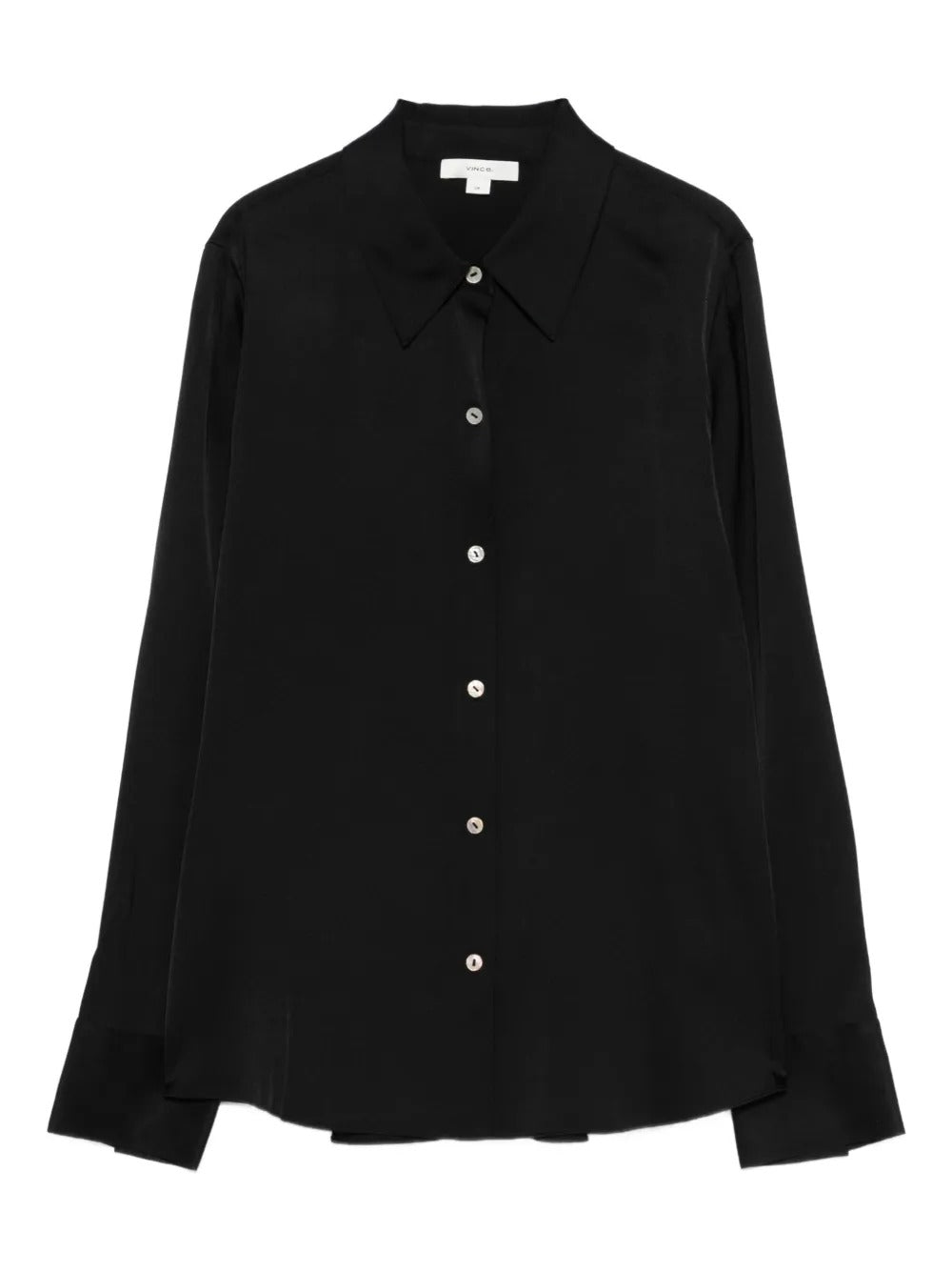 Silk-Blend Slim Button-Front Blouse-VINCE-306380-XS-Verso