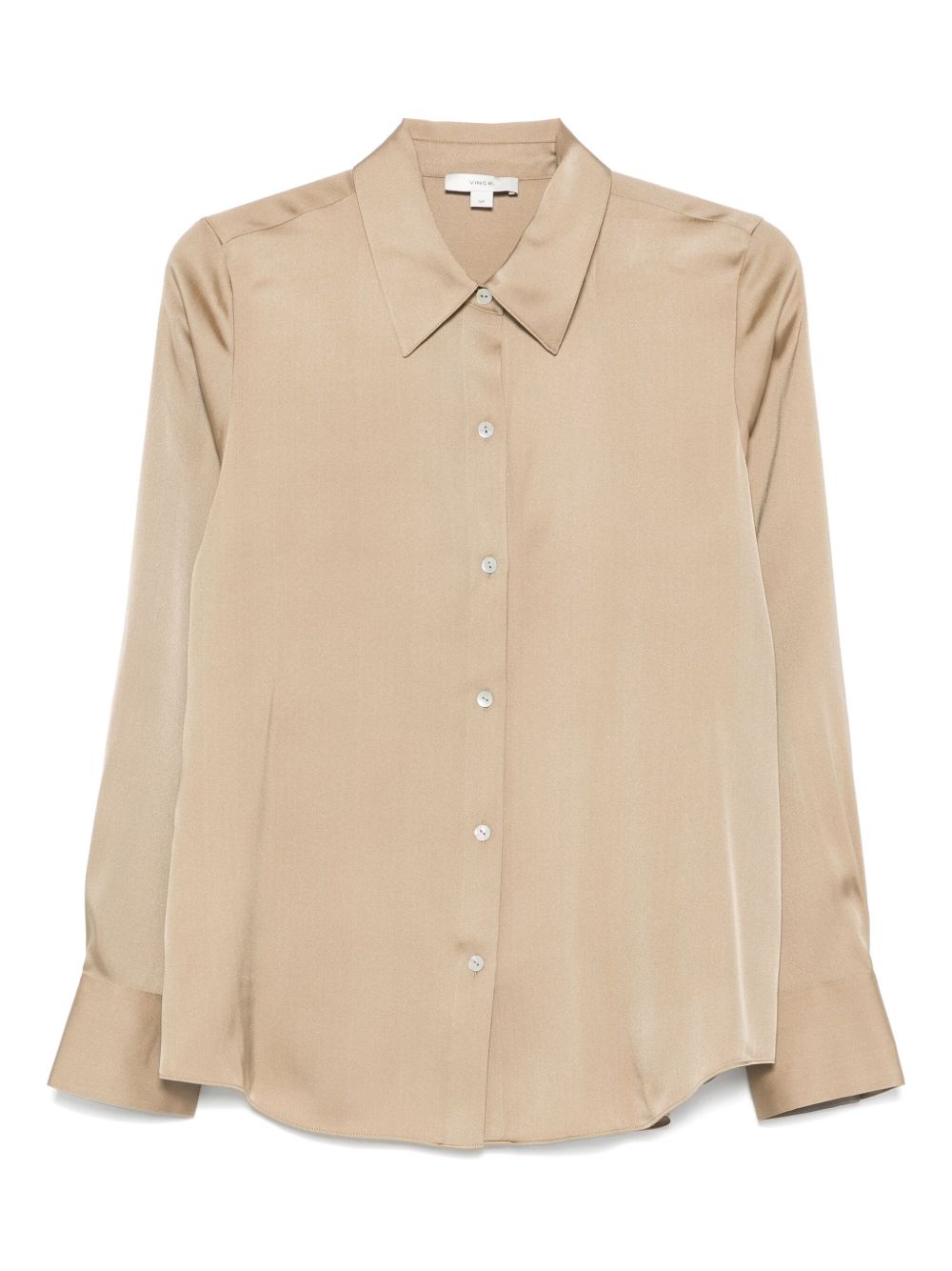 Silk-blend Slim button-front Blouse-VINCE-Verso