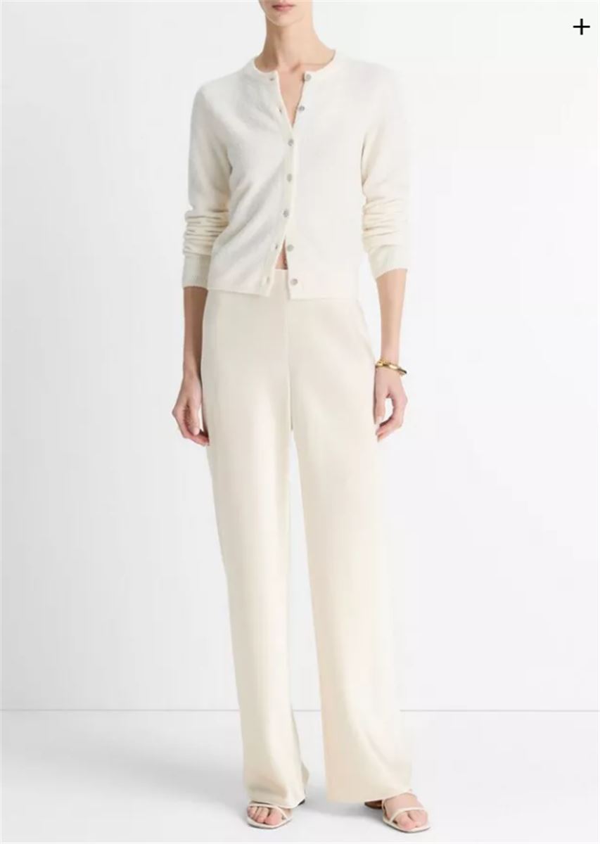 SILK & CASHMERE-BLEND BOUCLÉ CARDIGAN-VINCE-Verso