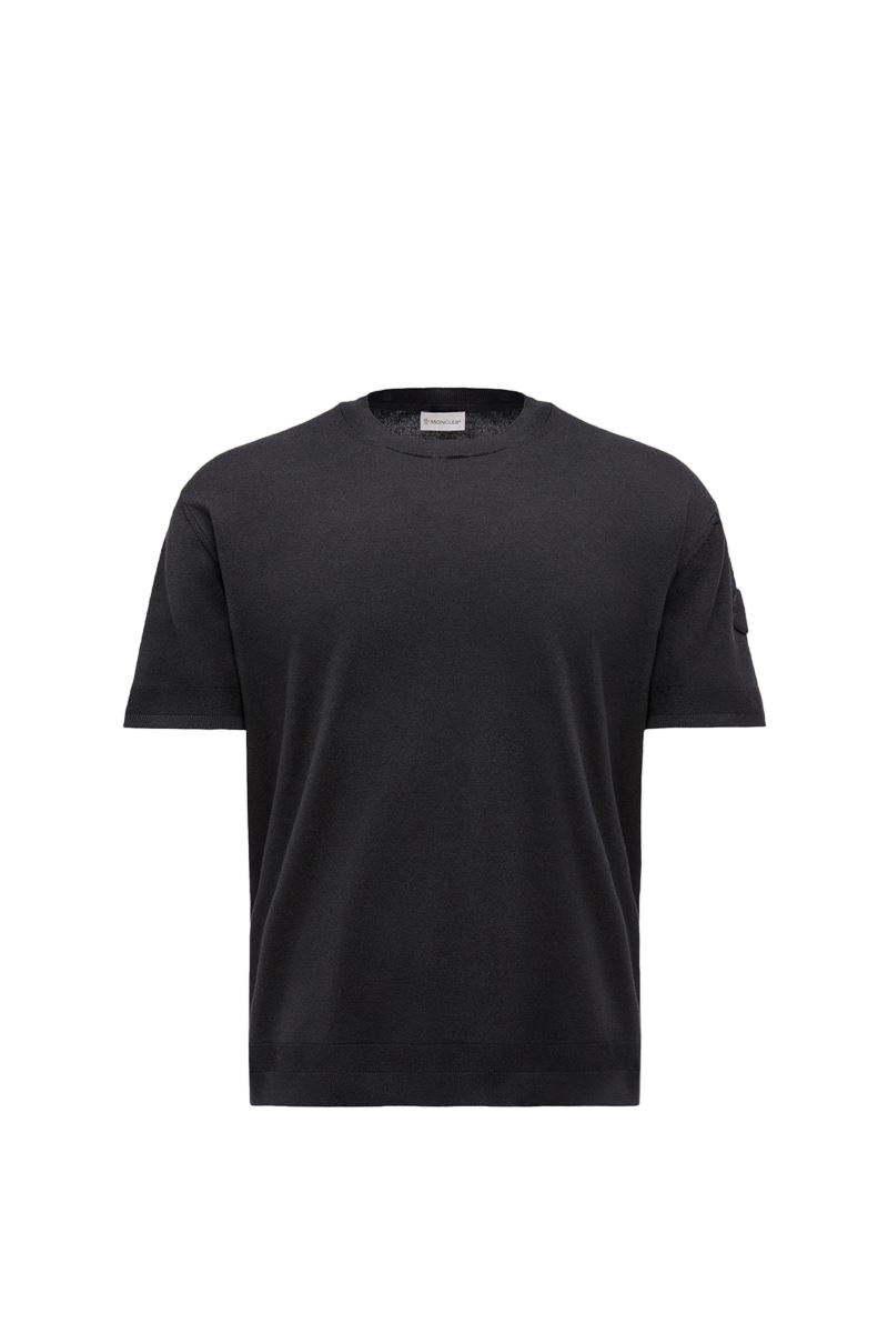 silk & cotton knit t-shirt-MONCLER-Verso