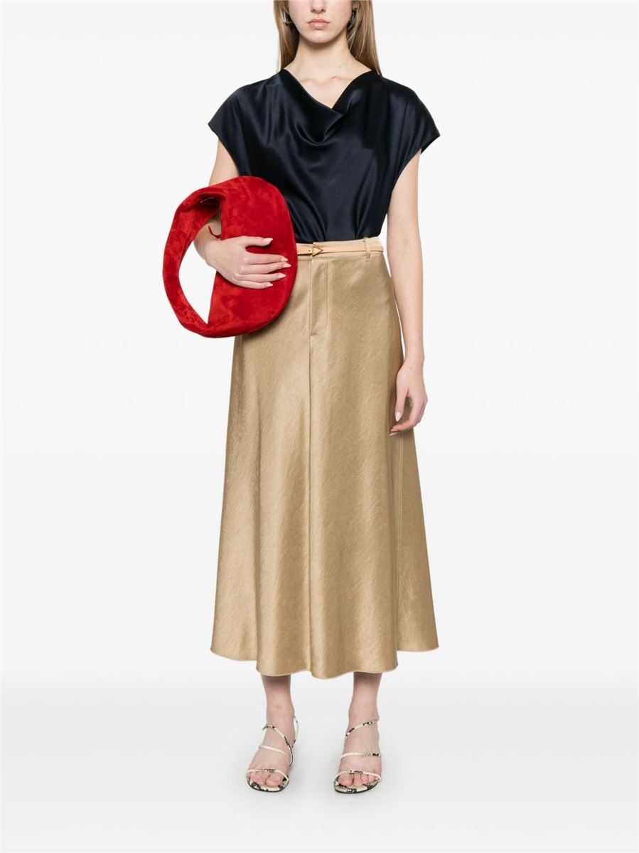 Silk cowl-neck blouse-VINCE-Verso