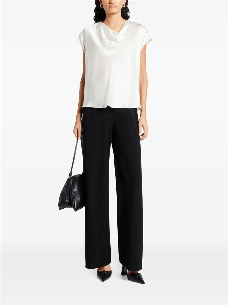 Silk cowl-neck blouse-VINCE-Verso