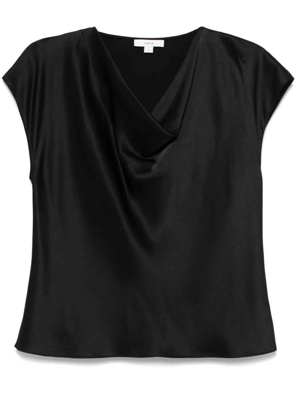 Silk cowl-neck blouse-VINCE-Verso