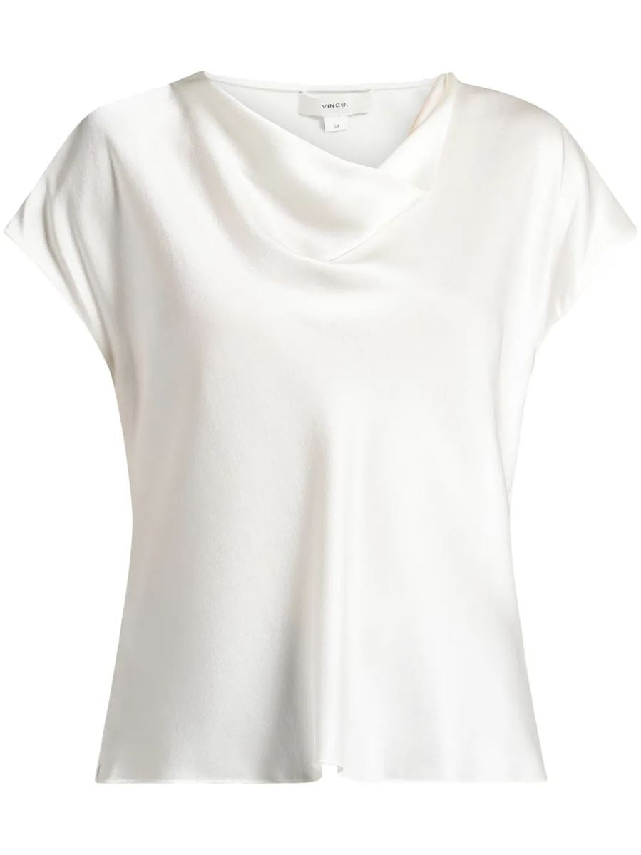 Silk cowl-neck blouse-VINCE-Verso