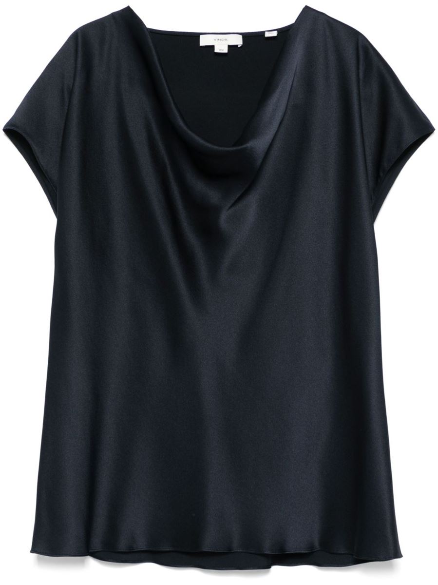 Silk cowl-neck blouse-VINCE-Verso