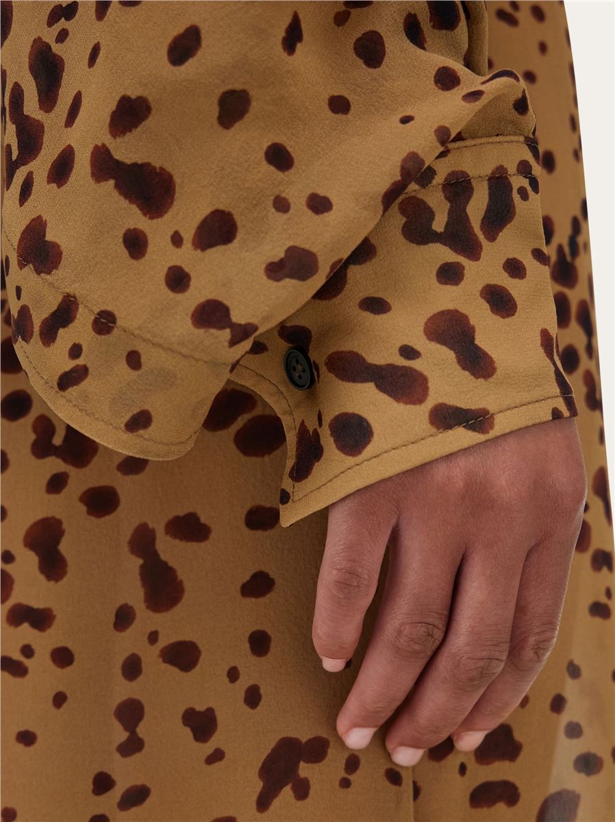 Silk dress with an orchid print-FERRAGAMO-Verso