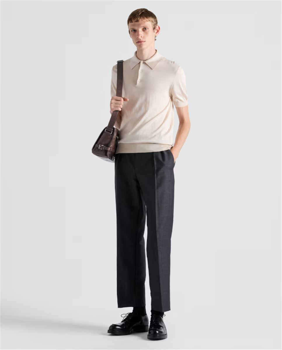 SILK POLO SHIRT -  PRADA -  Verso