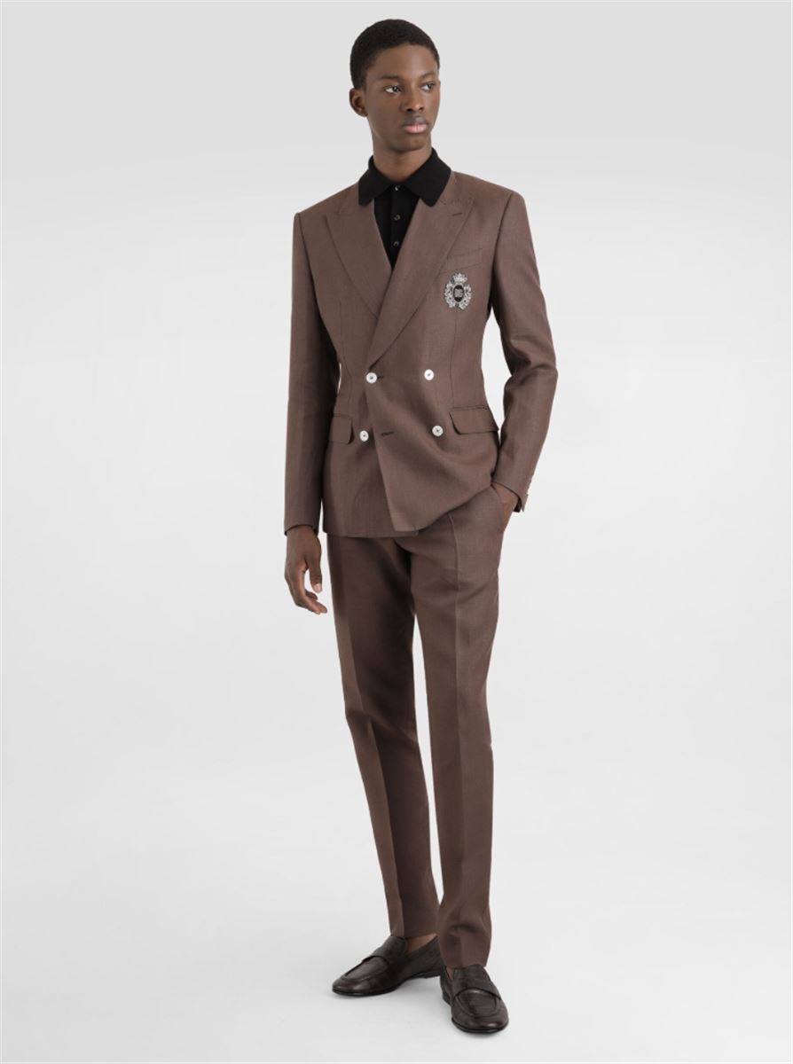 SILK POLO-SHIRT WITH LOGO EMBROIDERY - DOLCE & GABBANA - Verso