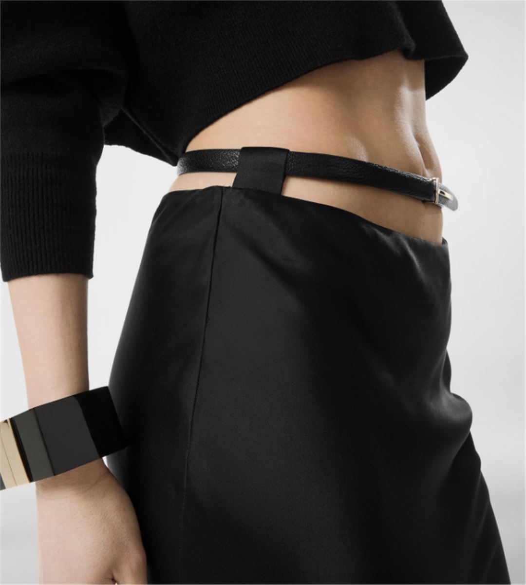 silk satin ankle length bias skirt-TOM FORD-Verso