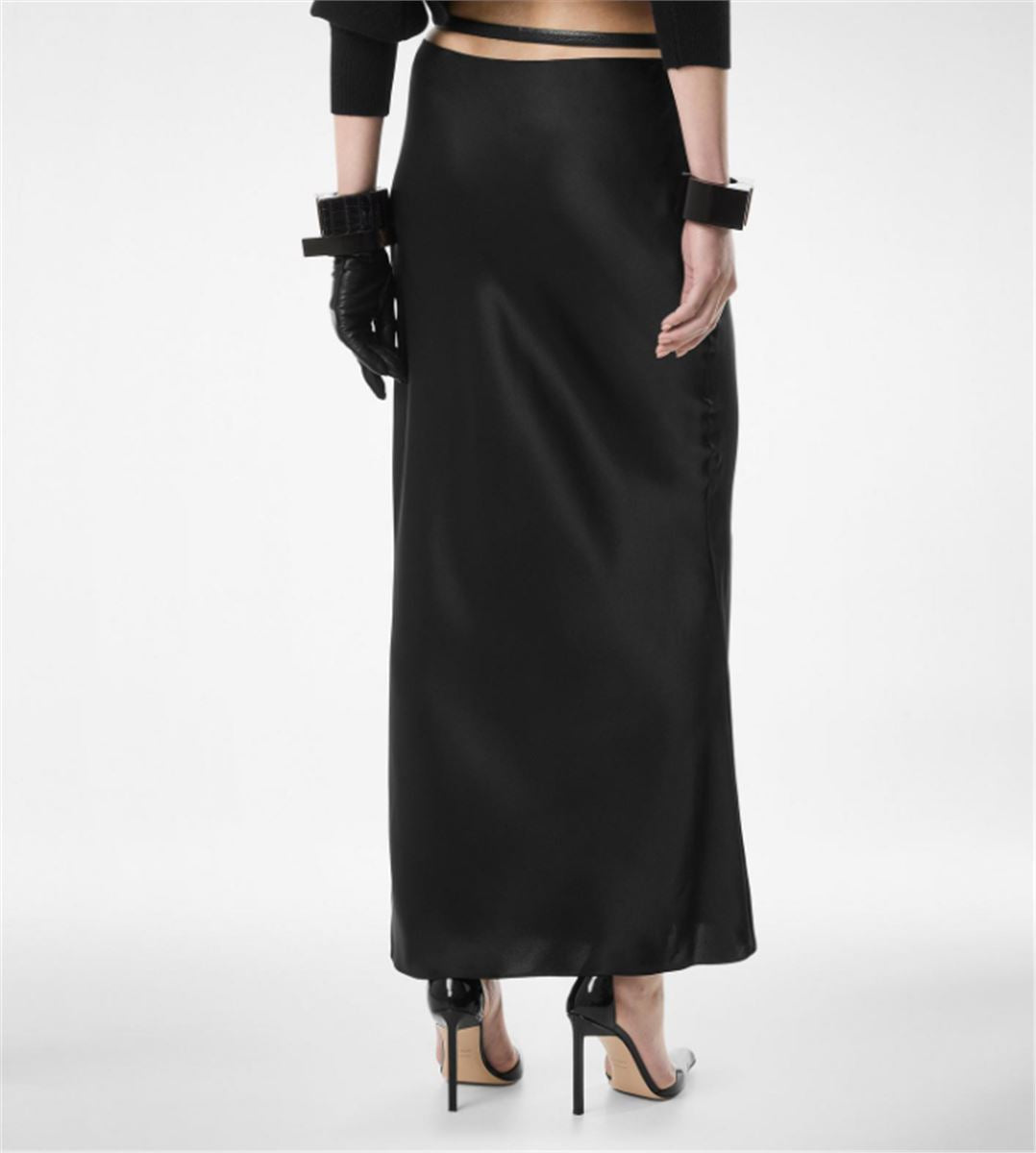 silk satin ankle length bias skirt-TOM FORD-Verso