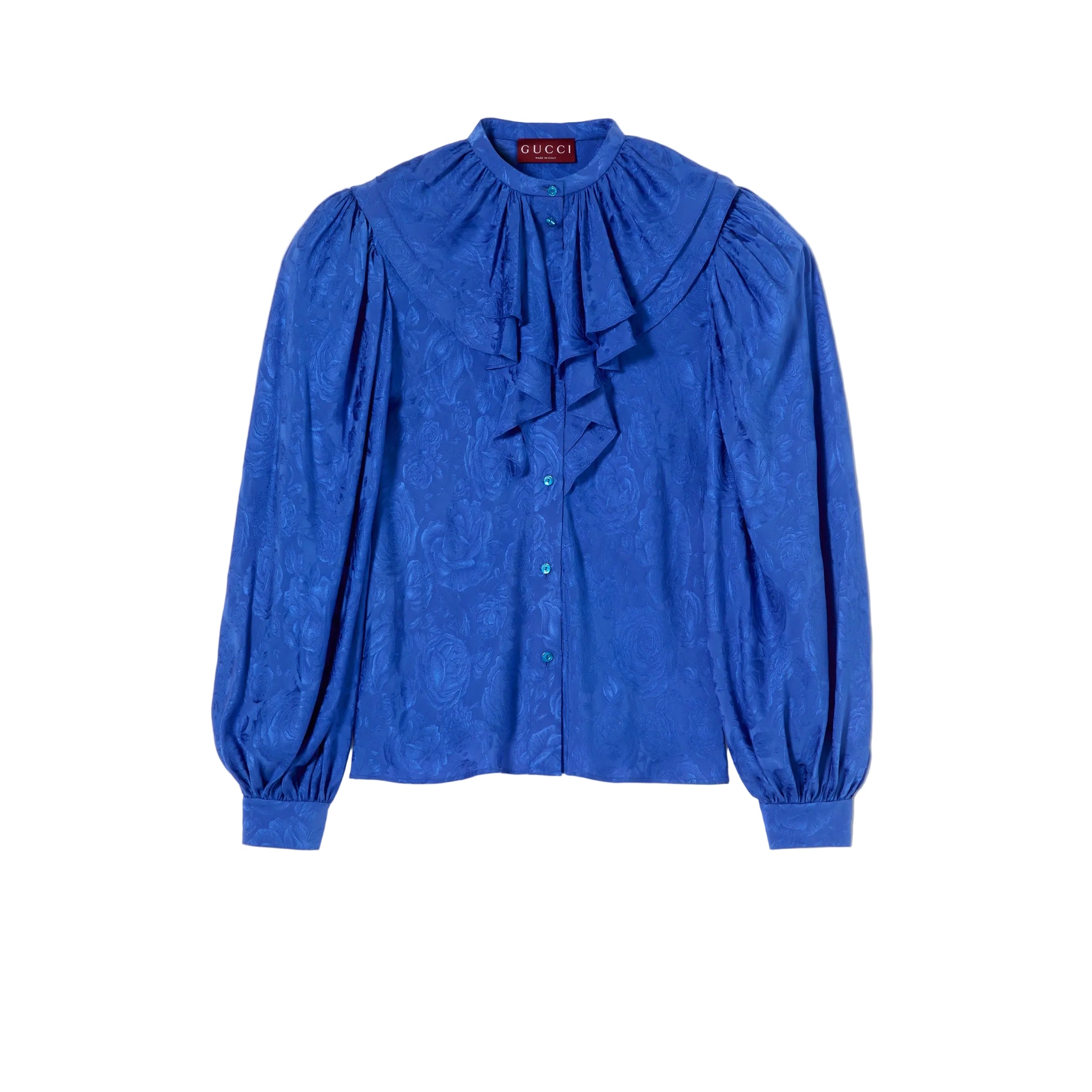 Silk Shirt with Ruffles-GUCCI-Verso