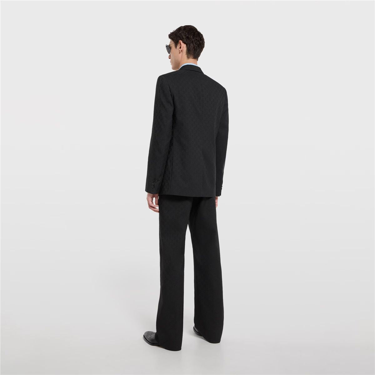 Single-breasted gg wool jacket-GUCCI-Verso