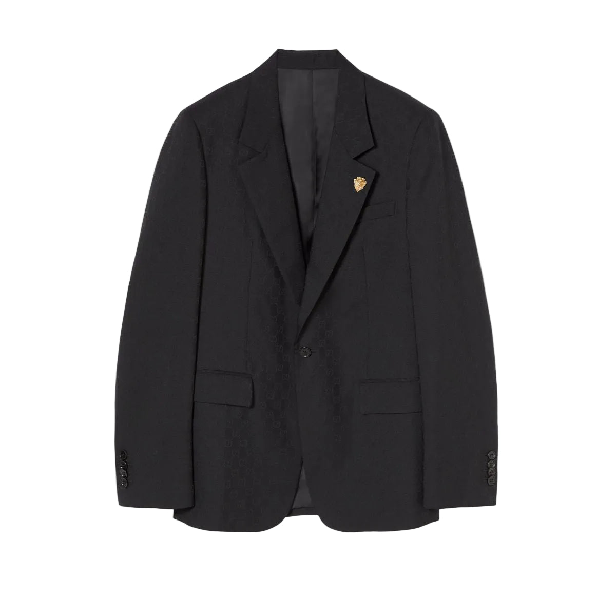 Single-breasted gg wool jacket-GUCCI-Verso