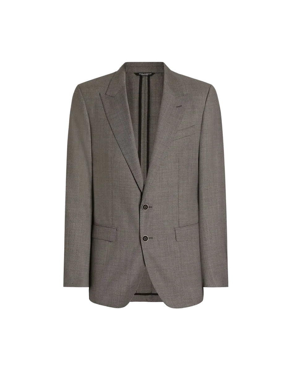 Single-breasted jacket in bird's eye wool-DOLCE&GABBANA-304596-50-Verso