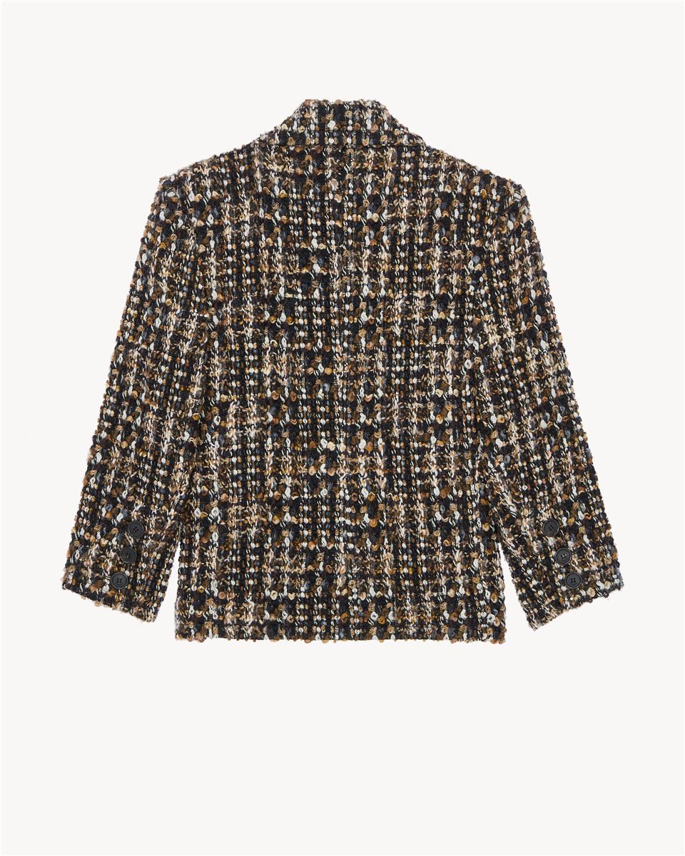 Single-Breasted Jacket in Tweed-SAINT LAURENT-Verso