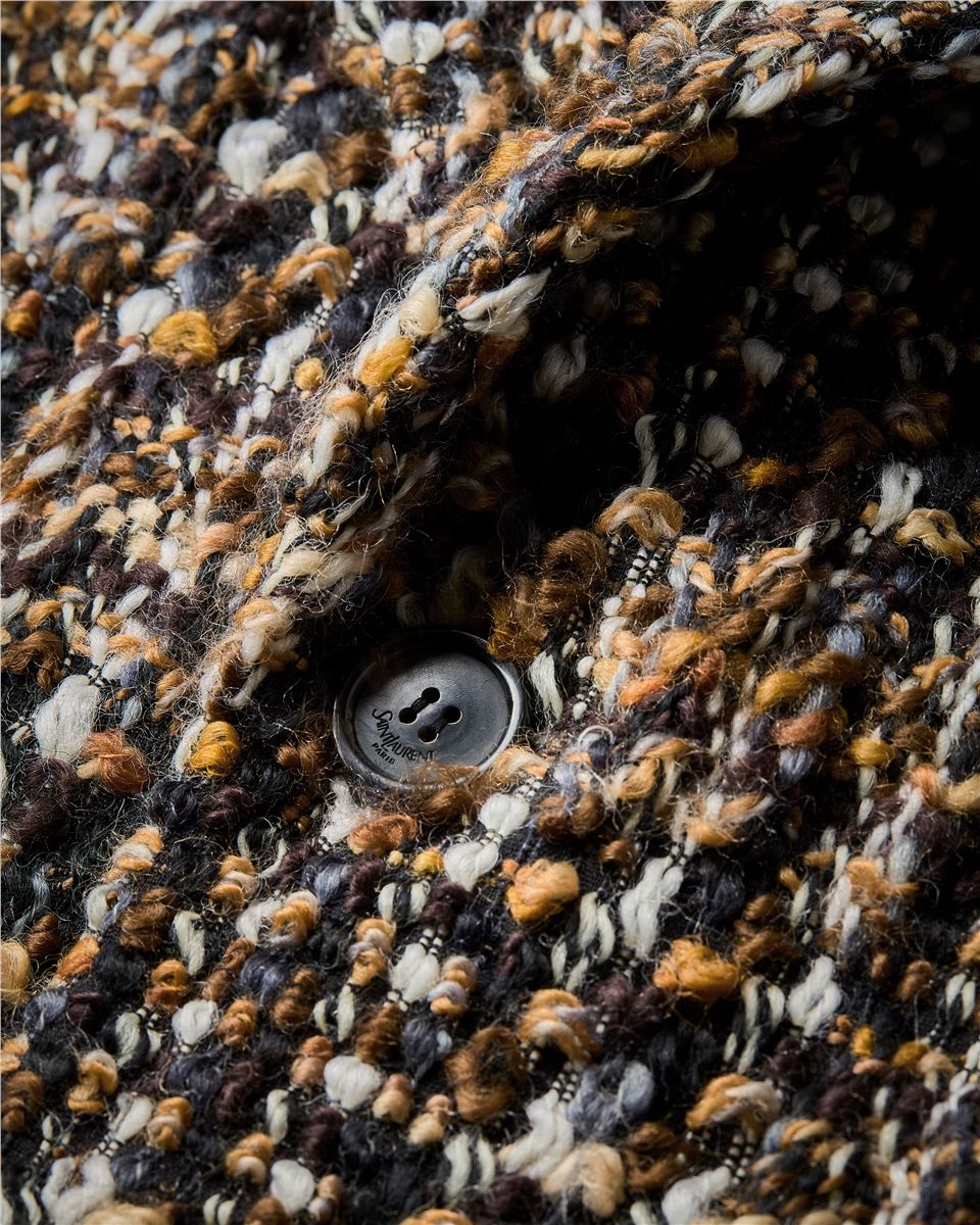 Single-Breasted Jacket in Tweed-SAINT LAURENT-Verso