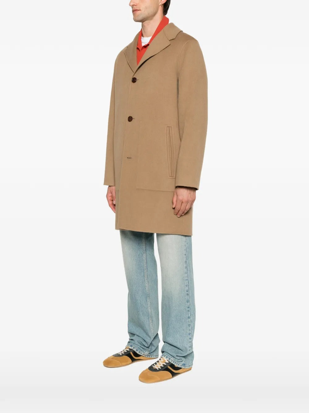 Single-breasted notch-lapels coat-ALICIA AUDREY-Verso