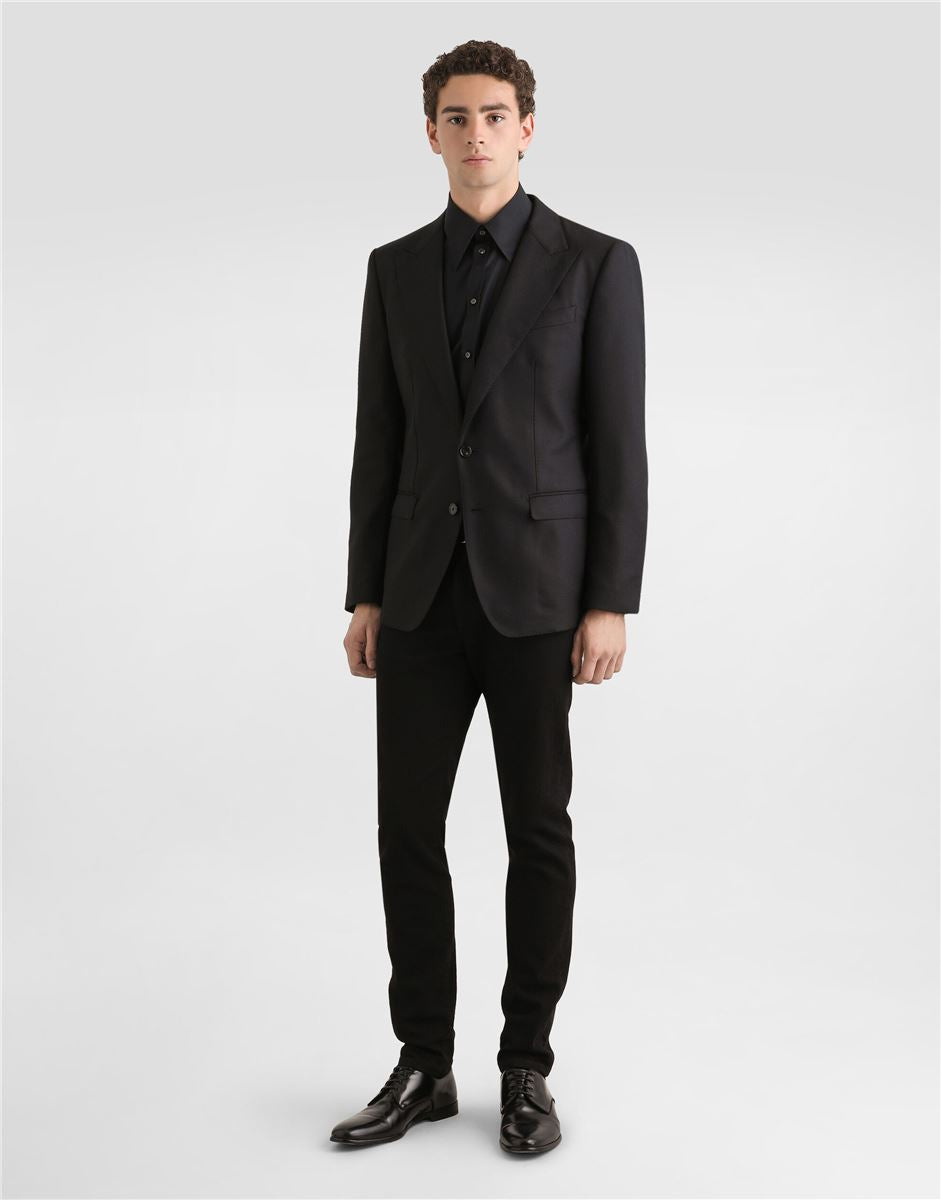 Single-breasted Taormina Wool Jacket-DOLCE & GABBANA-Verso