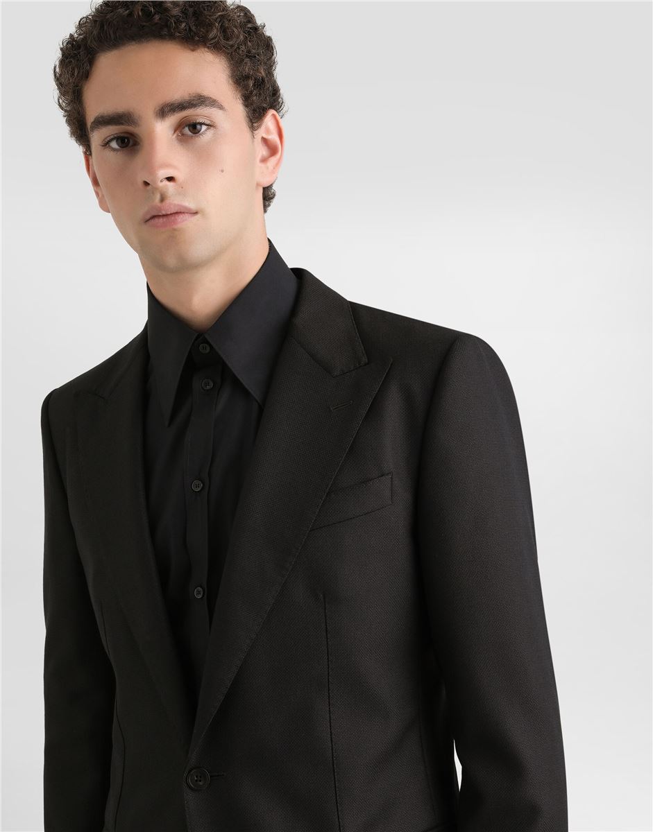 Single-breasted Taormina Wool Jacket-DOLCE & GABBANA-Verso