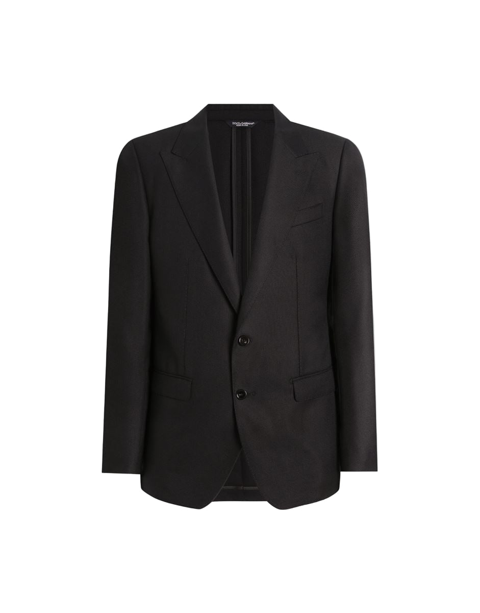 Single-breasted Taormina Wool Jacket-DOLCE & GABBANA-Verso