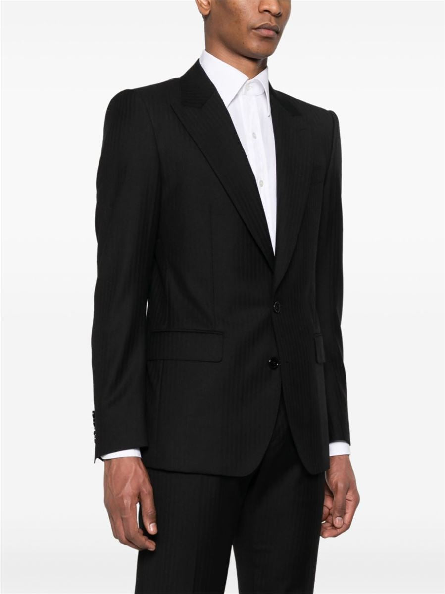 SINGLE-BREASTED WOOL BLAZER-DOLCE & GABBANA-Verso