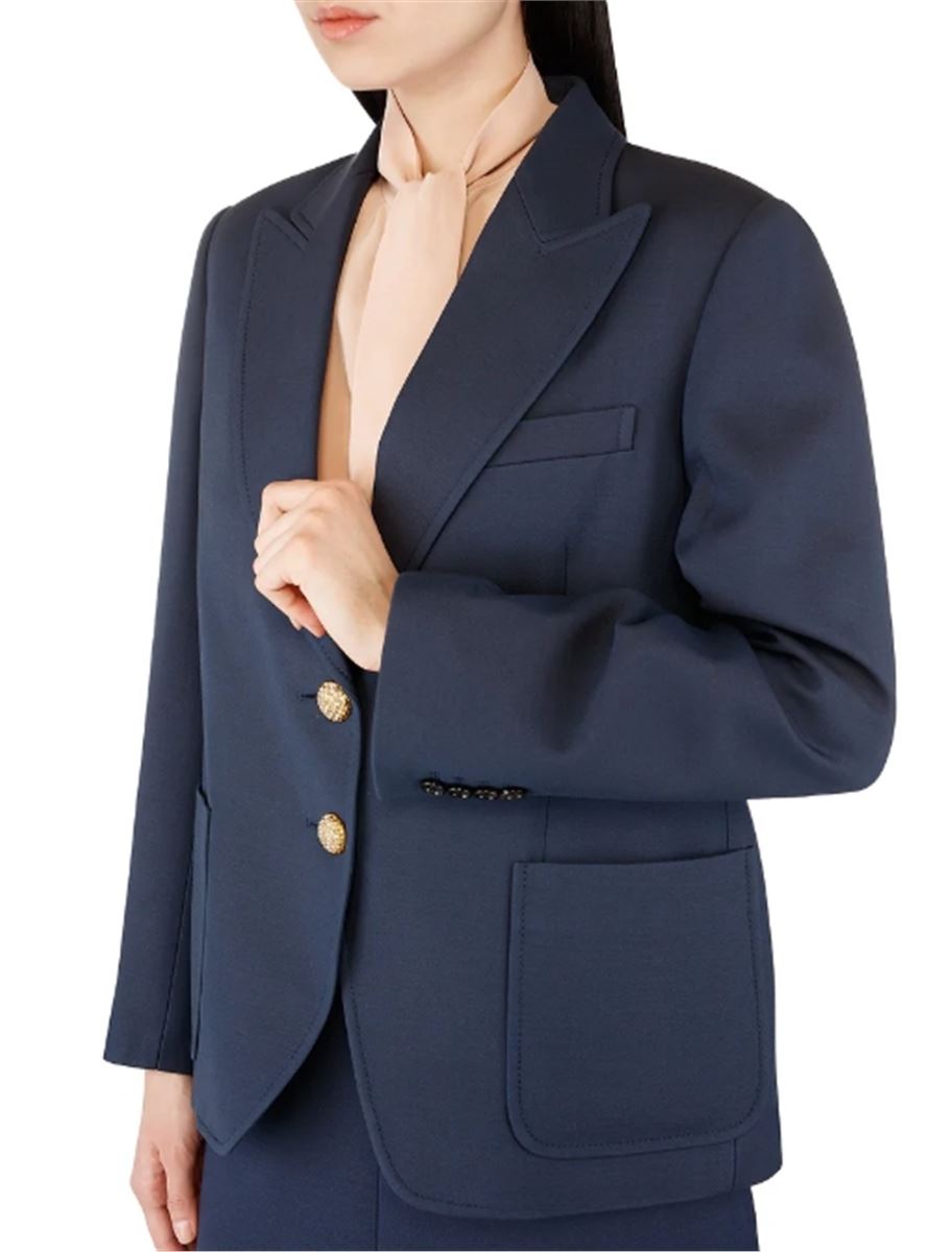 SINGLE-BREASTED WOOL BLAZER-VALENTINO-Verso