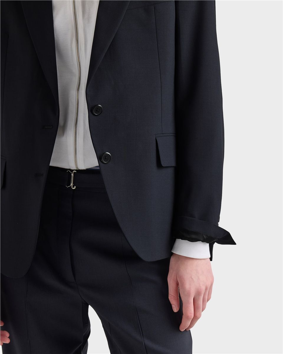 Single-breasted wool jacket-PRADA-Verso