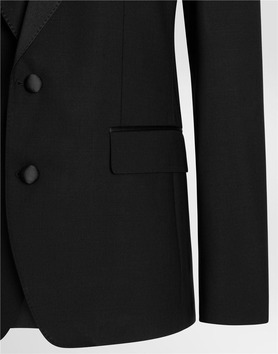 Single-breasted wool tuxedo sicilia light suit-DOLCE&GABBANA-Verso