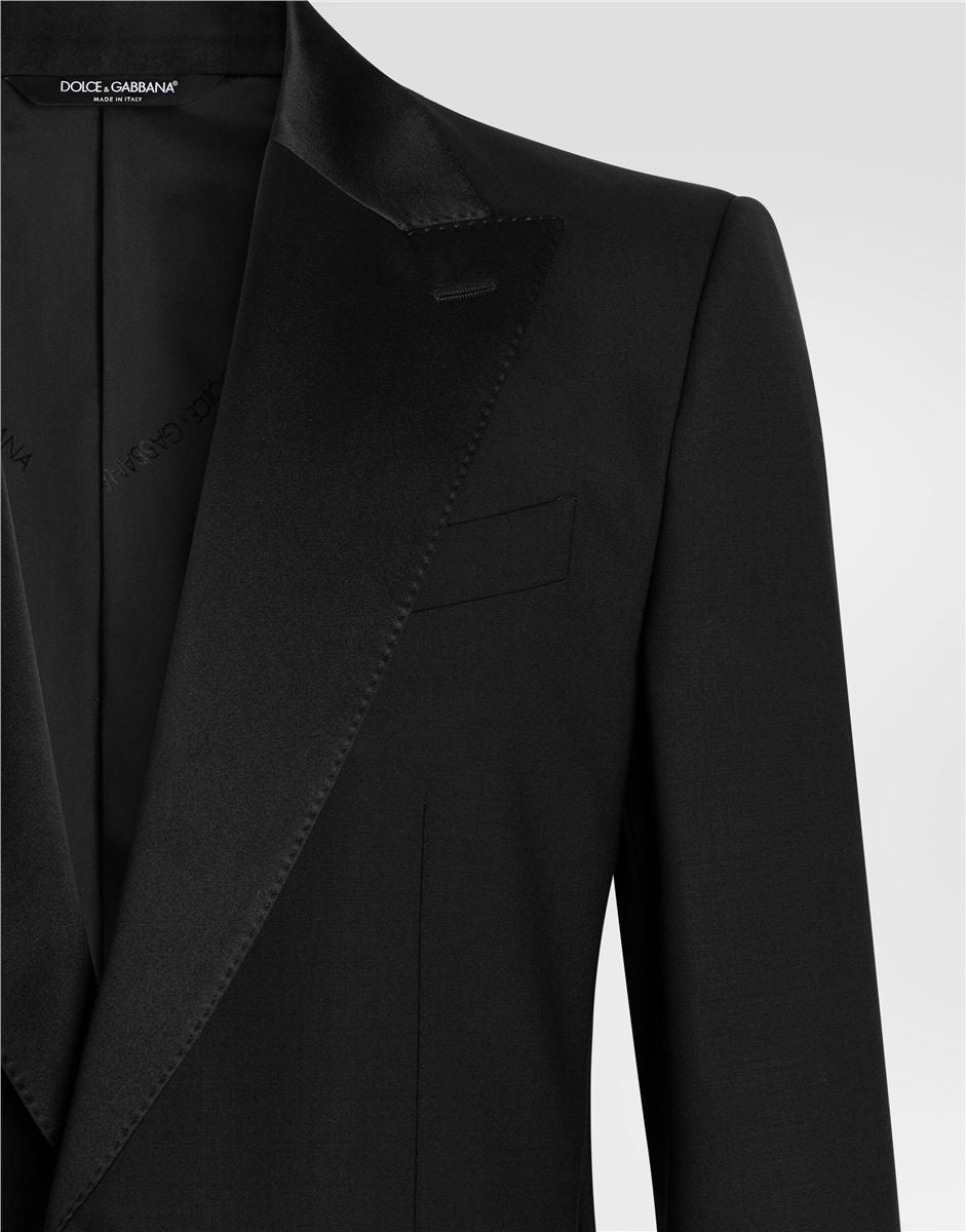 Single-breasted wool tuxedo sicilia light suit-DOLCE&GABBANA-Verso