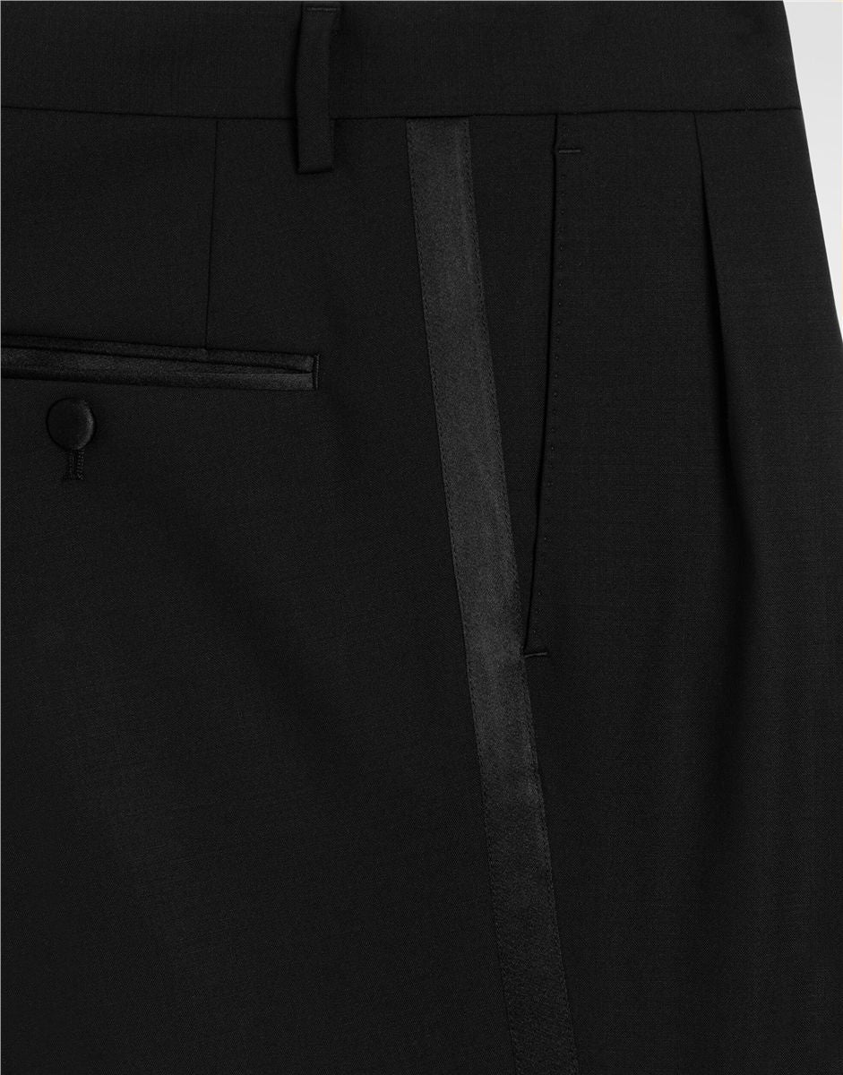 Single-breasted wool tuxedo sicilia light suit-DOLCE&GABBANA-Verso