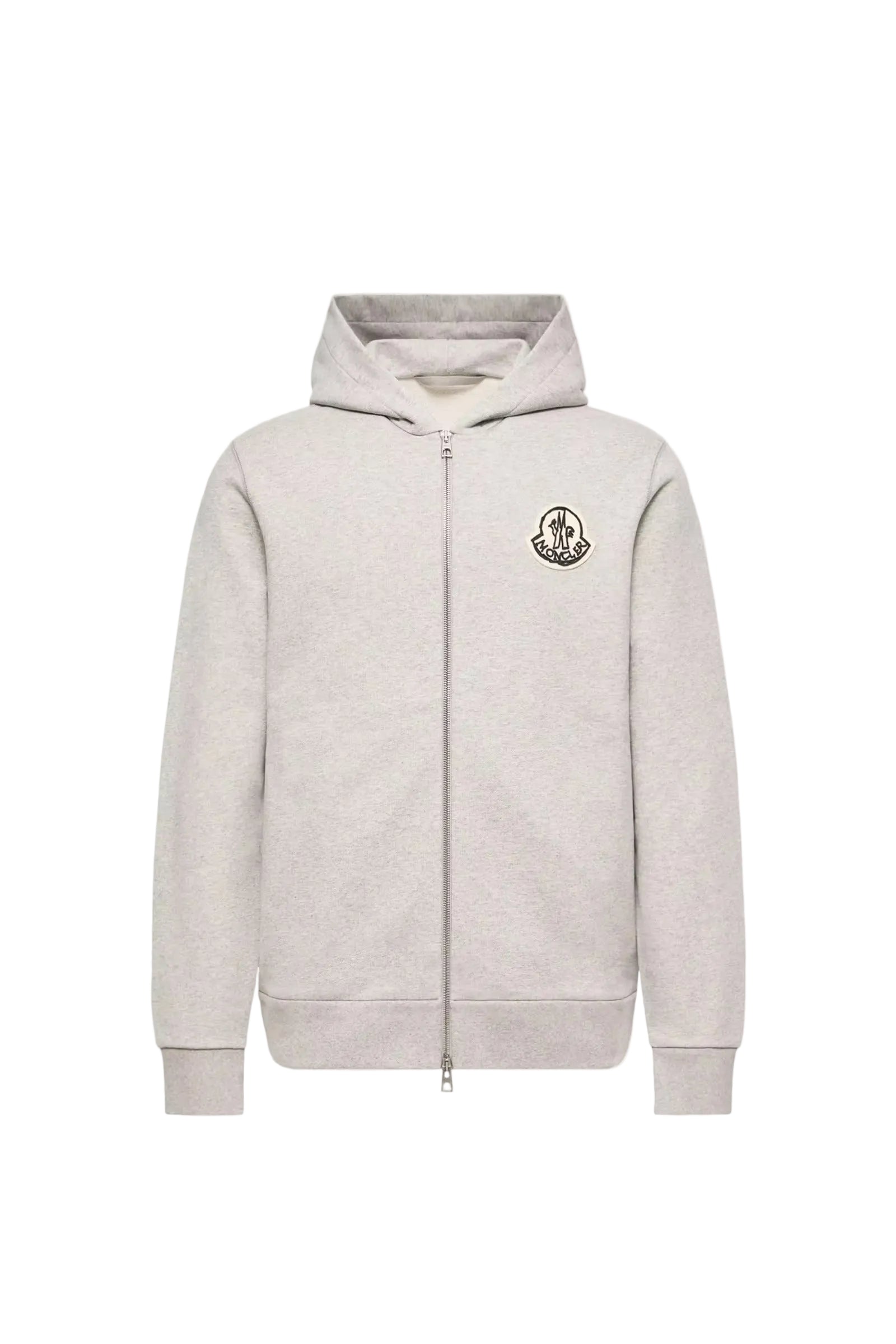 Sketched logo zip-up cotton hoodie-MONCLER-312967-S-Verso