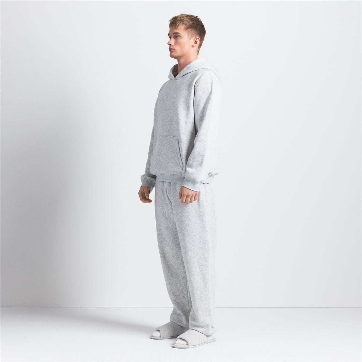 Skims fleece lounge men’s relaxed hoodie-SKIMS-Verso