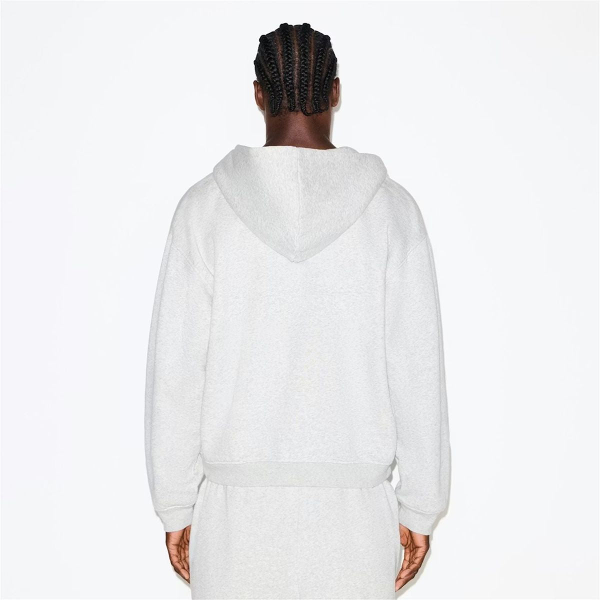Skims fleece lounge men’s relaxed zip up hoodie-SKIMS-Verso