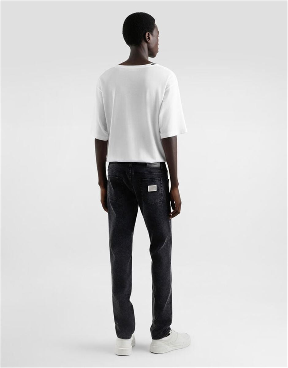 SKINNY STRETCH COTTON JEANS WITH TAG - DOLCE & GABBANA - Verso