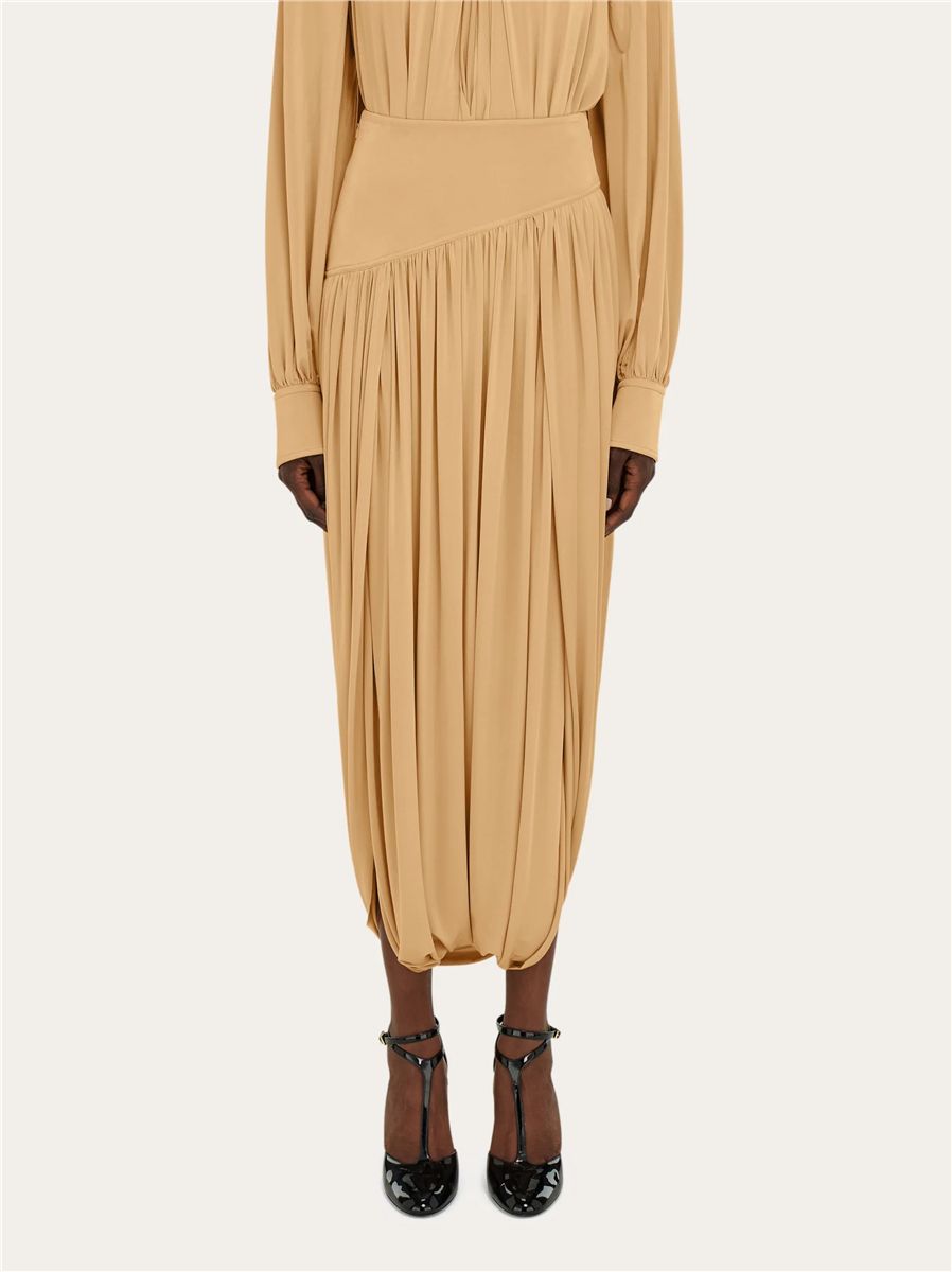 Skirt with basque detail-FERRAGAMO-Verso