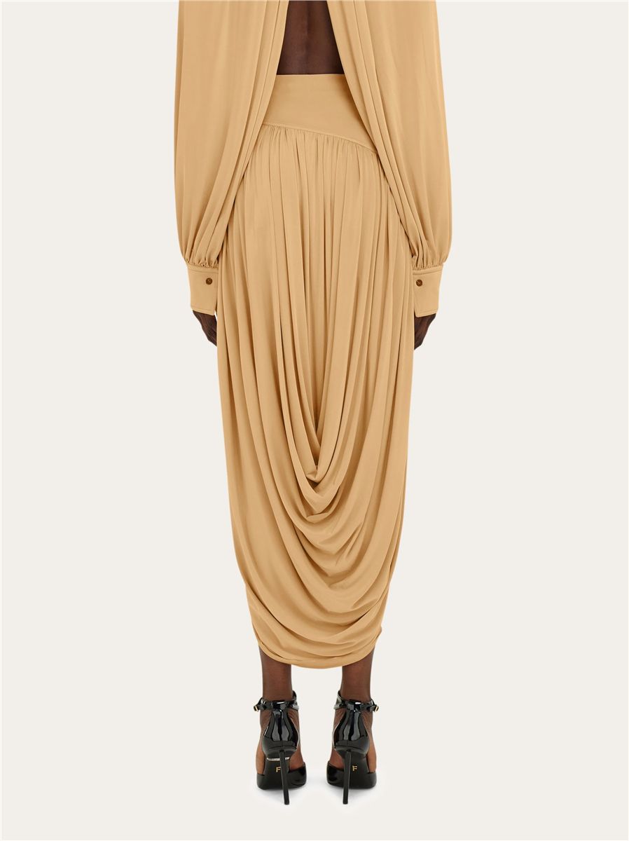 Skirt with basque detail-FERRAGAMO-Verso