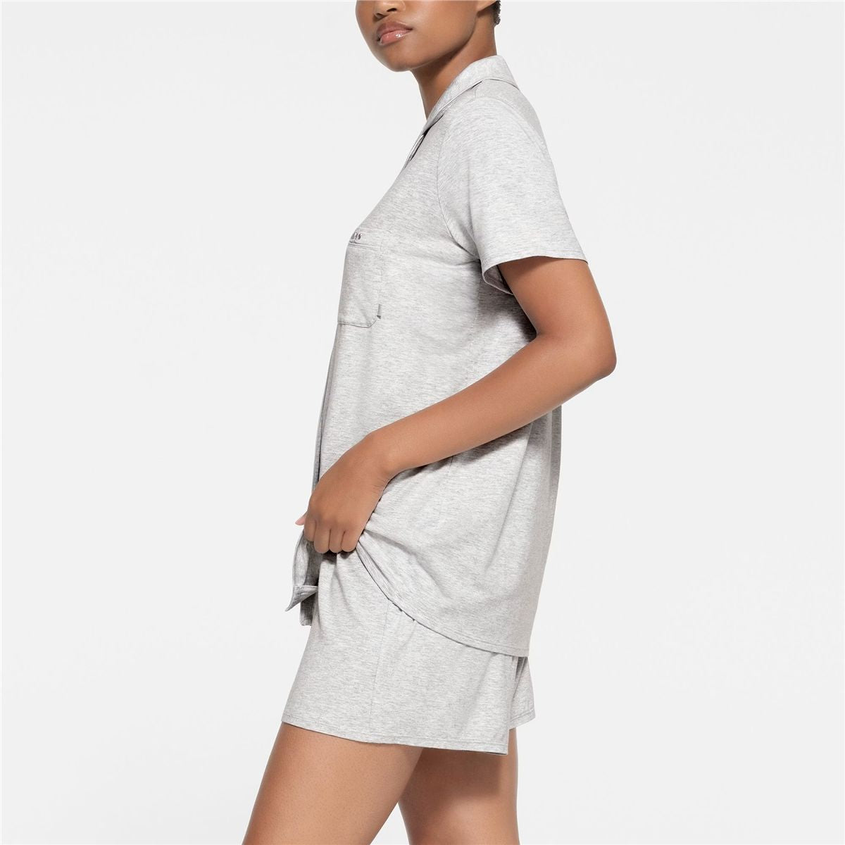 Sleep short sleeve button up set-SKIMS-Verso