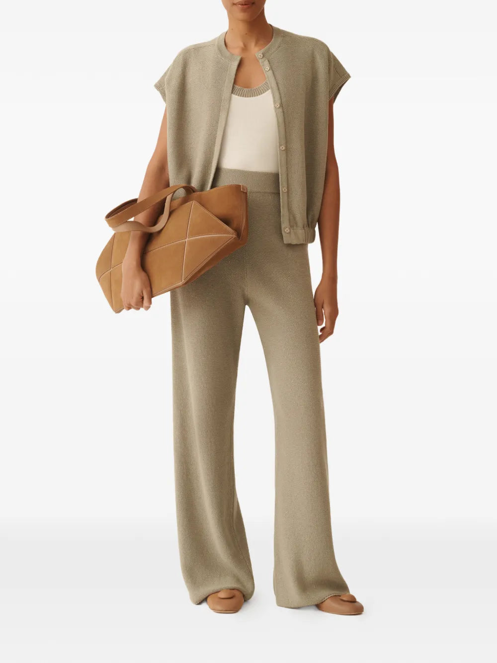 Sleveeless ribbed top-FABIANA FILIPPI-Verso