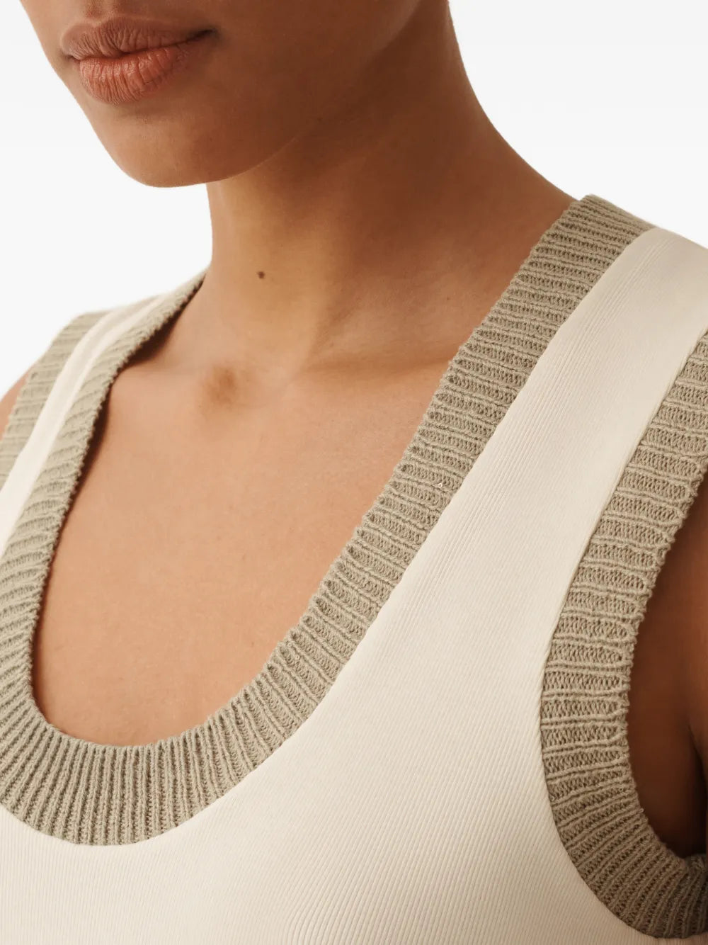 Sleveeless ribbed top-FABIANA FILIPPI-Verso