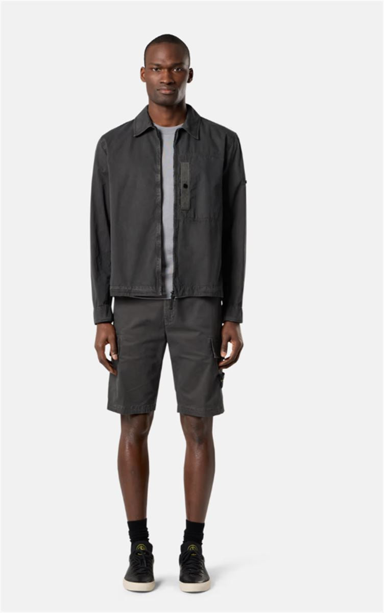 SLIM FIT CARGO BERMUDA SHORTS WITH ZIP POCKETS-STONE ISLAND-Verso