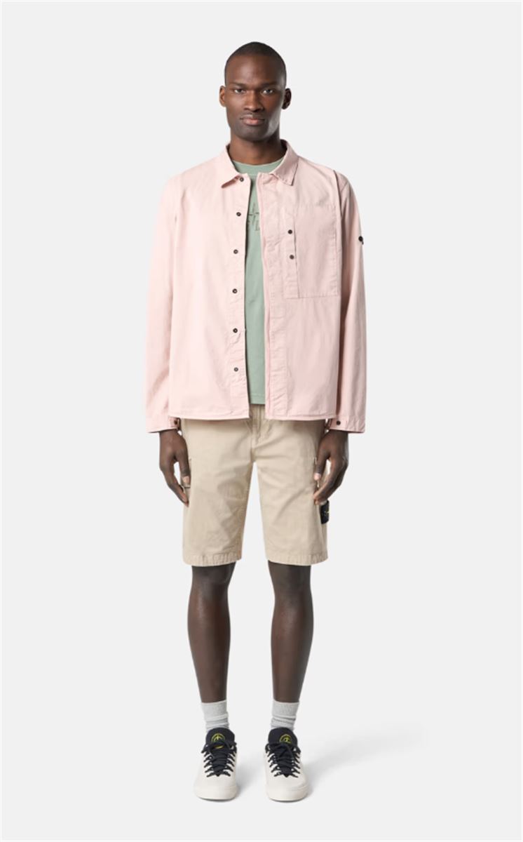 SLIM FIT CARGO BERMUDA SHORTS WITH ZIP POCKETS-STONE ISLAND-Verso