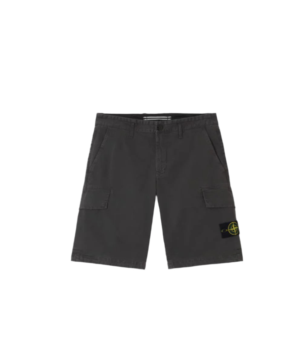 SLIM FIT CARGO BERMUDA SHORTS WITH ZIP POCKETS-STONE ISLAND-Verso