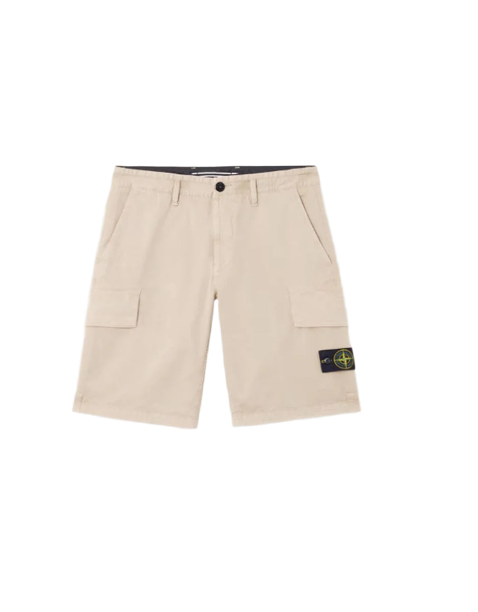SLIM FIT CARGO BERMUDA SHORTS WITH ZIP POCKETS-STONE ISLAND-Verso